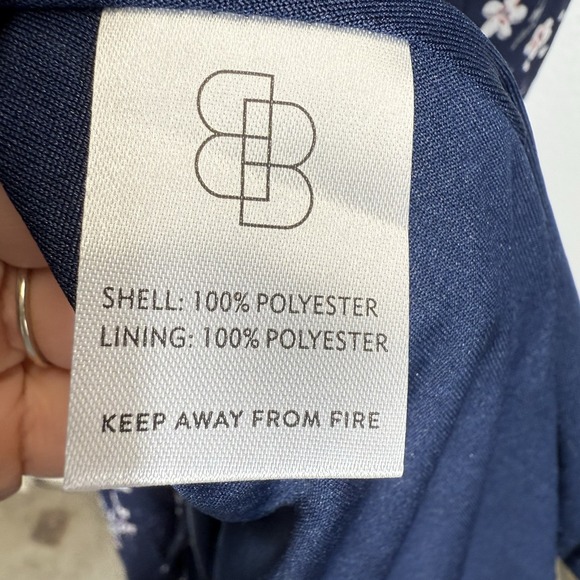 Baltic Born Naomi Short Sleeve Maxi Dress Blue Navy Floral Boho Size 2XL - Picture 12 of 15